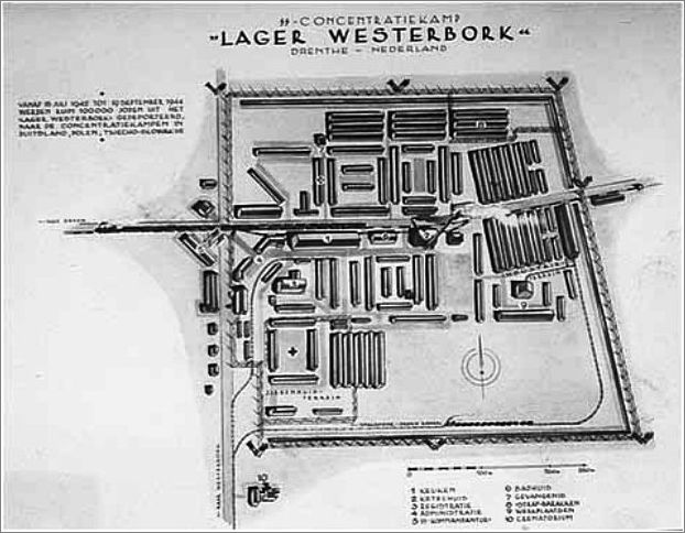 Map of Westerbork